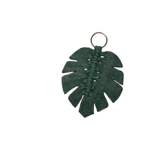 porte bijoux feuille tropical macramé Page d'accueil